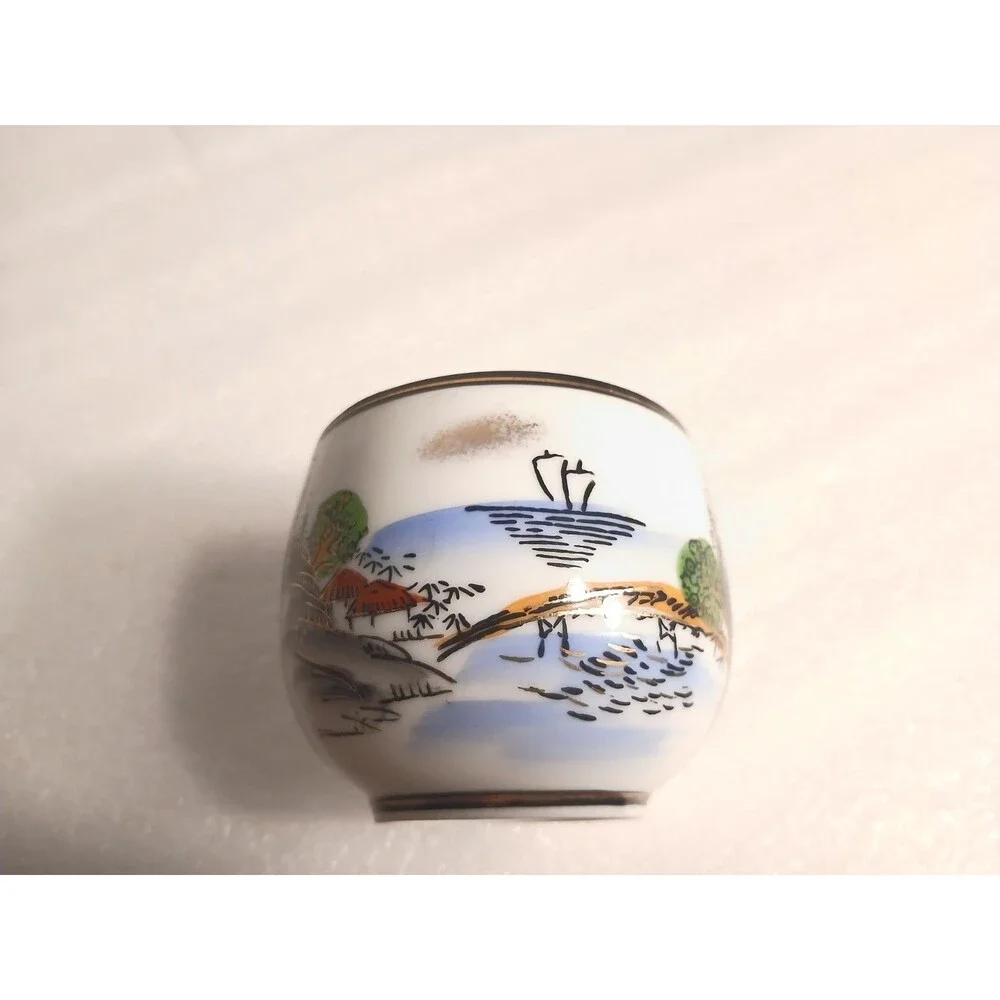 Vintage Japanese Kutani 5 Piece Tea Set – Good Condition – No Crazing